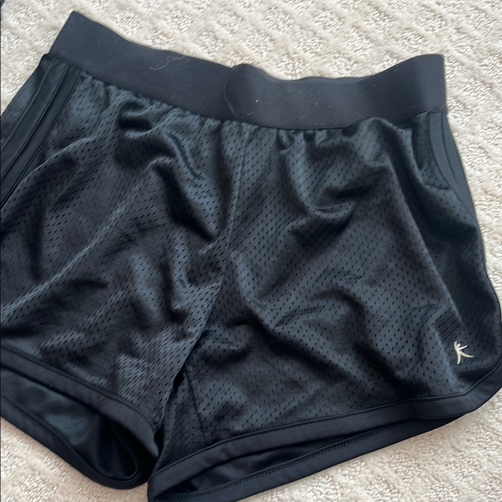 Koral Black Mesh Athletic Shorts